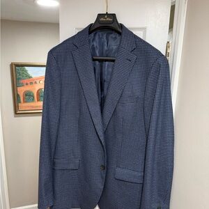 Lauren Ralph Lauren Navy Checkered Blazer